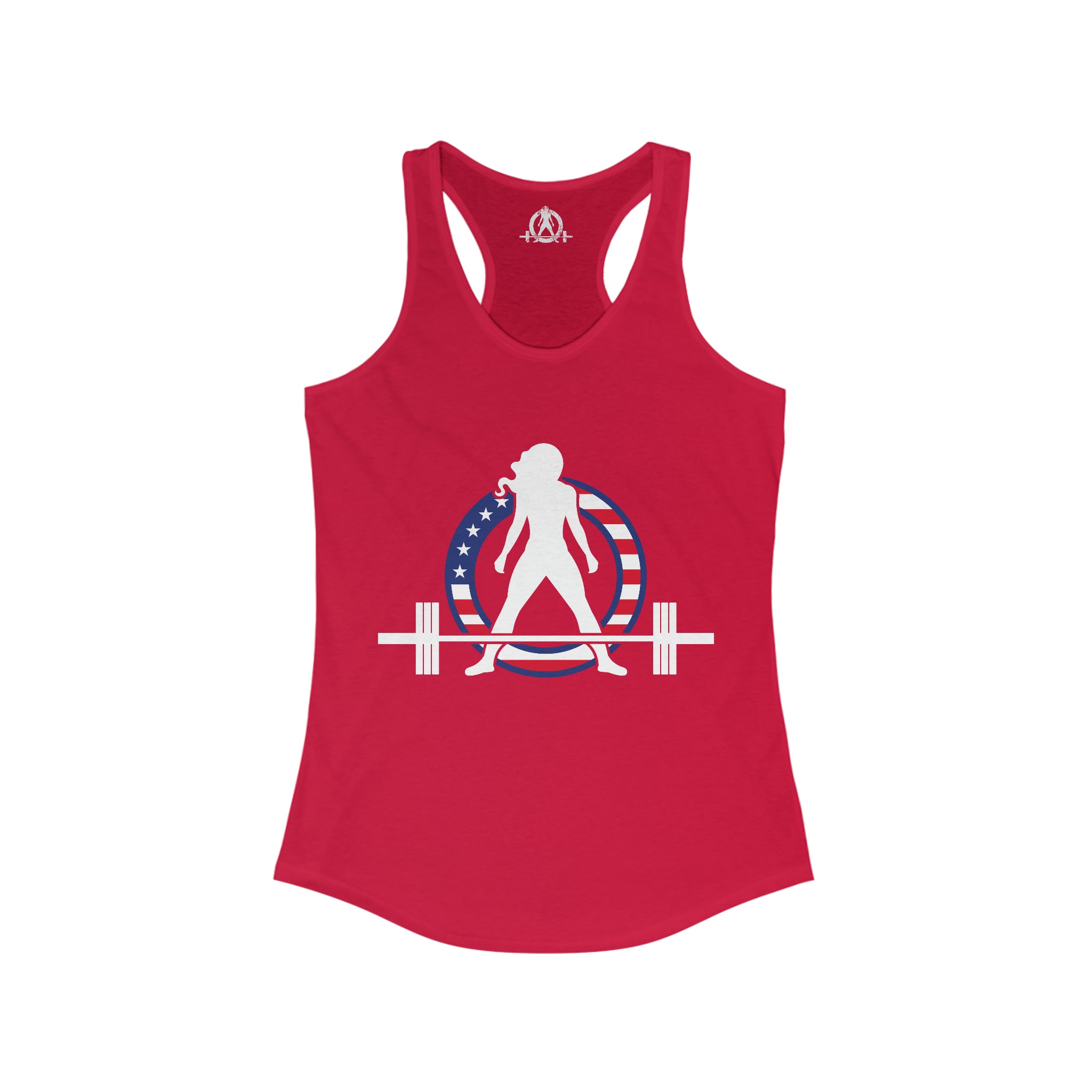USA Logo - Women's Ideal Racerback Tank - USA Dark Light - Plain Back