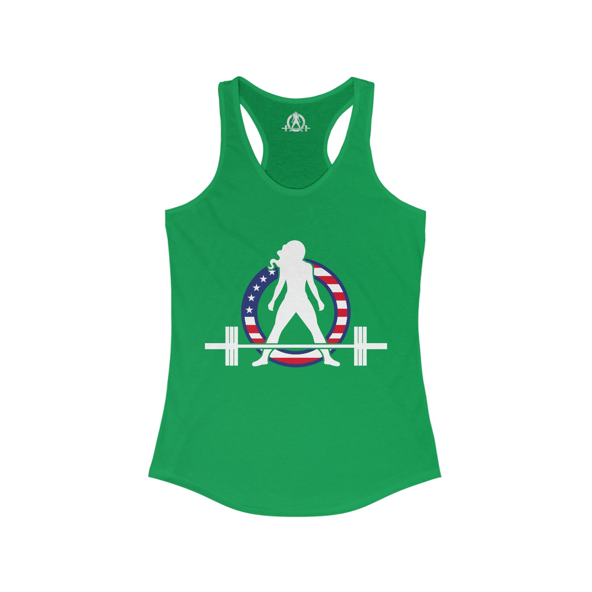 USA Logo - Women's Ideal Racerback Tank - USA Dark Light - Plain Back