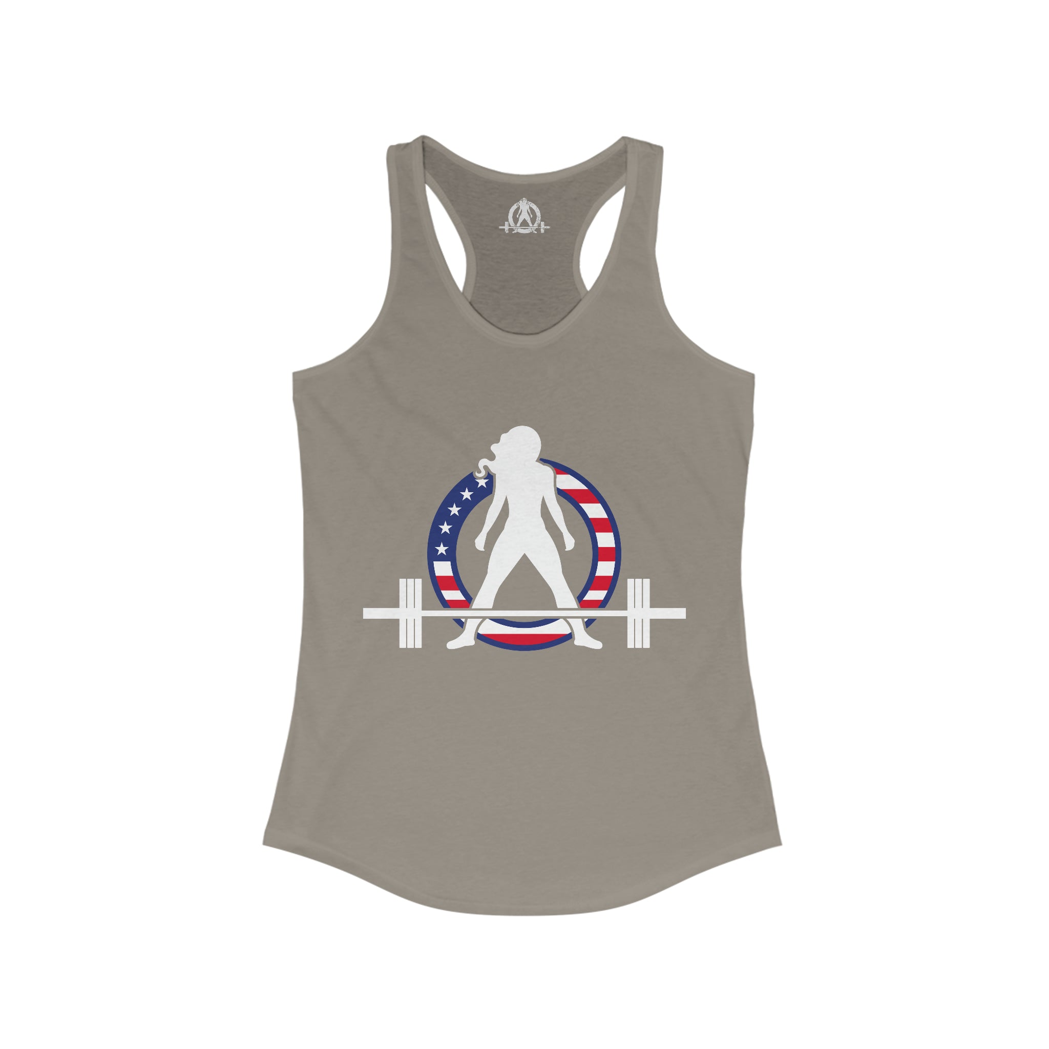 USA Logo - Women's Ideal Racerback Tank - USA Dark Light - Plain Back
