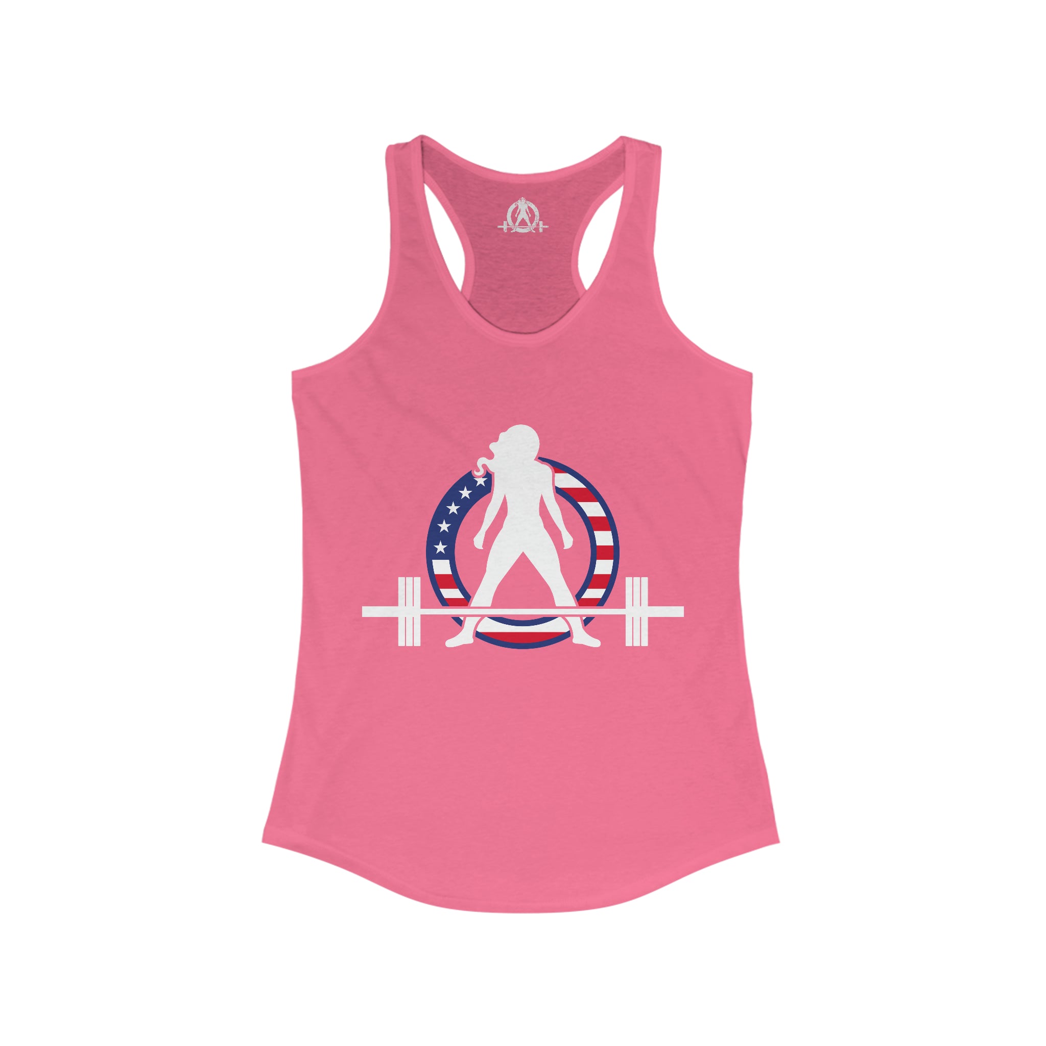 USA Logo - Women's Ideal Racerback Tank - USA Dark Light - Plain Back