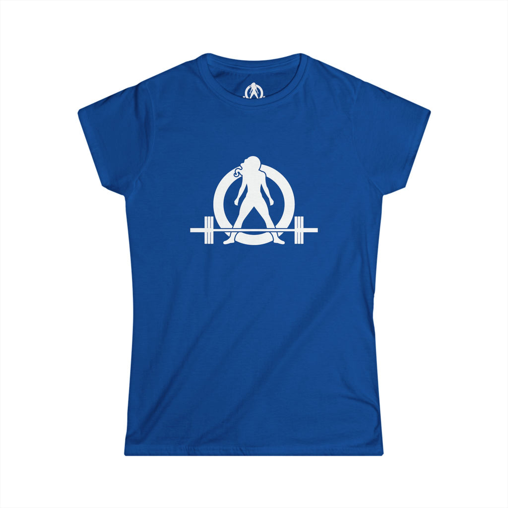 I DON’T WANT TO LOOK SKINNY I WANT TO LOOK LIKE I CAN KICK YOUR ASS - Women's Softstyle Tee - WWLW White Logo