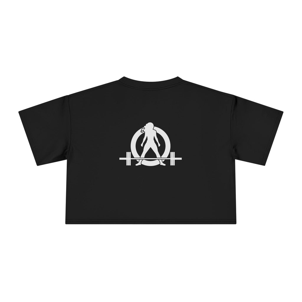 Lift Like A Girl – Women’s Crop Tee (White Logo)