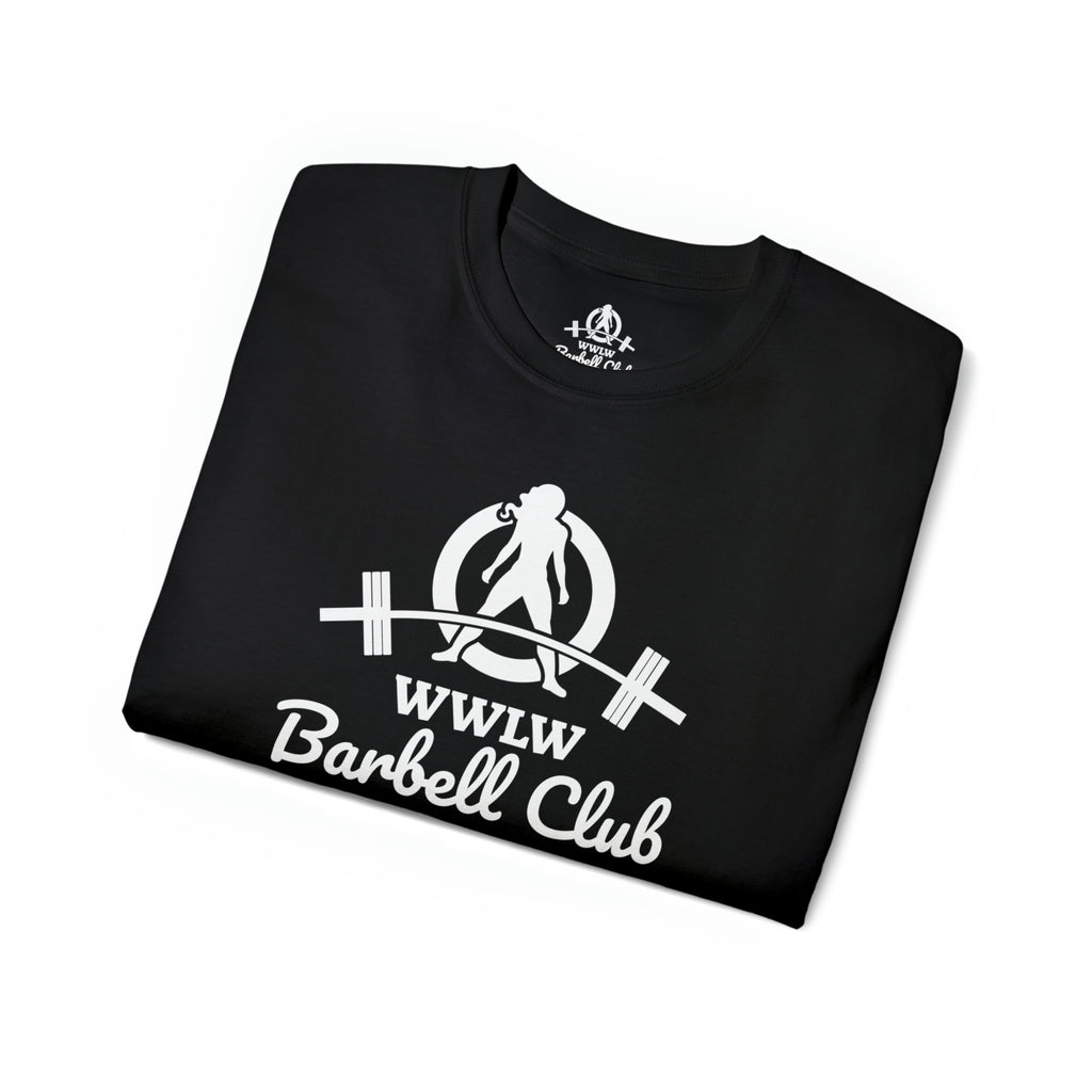 Barbell Club White Classic Logo - Unisex Ultra Cotton Tee
