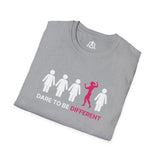 Dare To Be Different - Flex - Unisex Softstyle T-Shirt - Logo Front