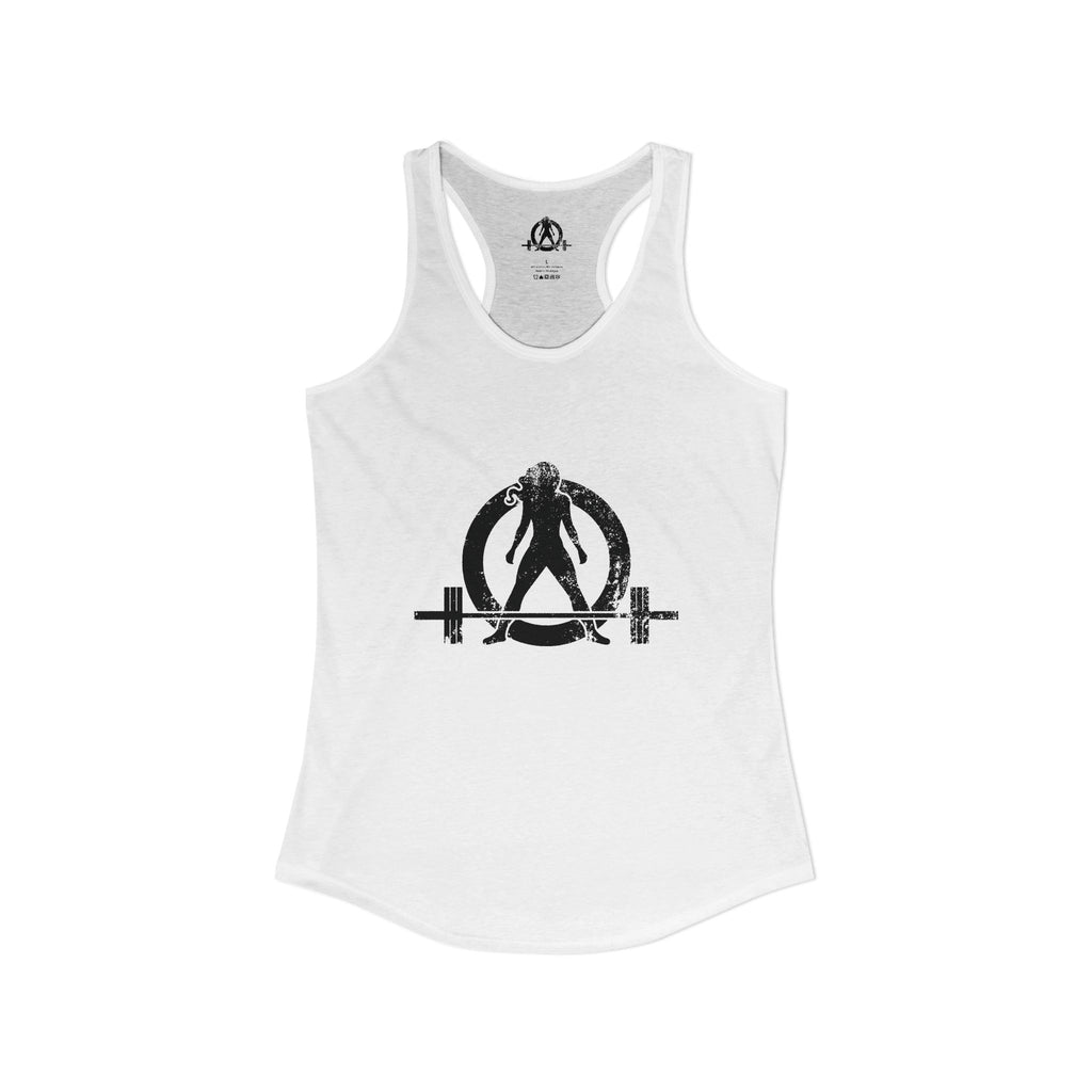 WWLW Distressed Black Logo - Racer Back Tank Top