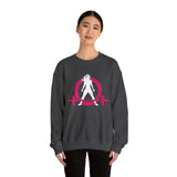 Distressed Logo - Unisex Heavy Blend™ Crewneck Sweatshirt - Inverted Color Logo