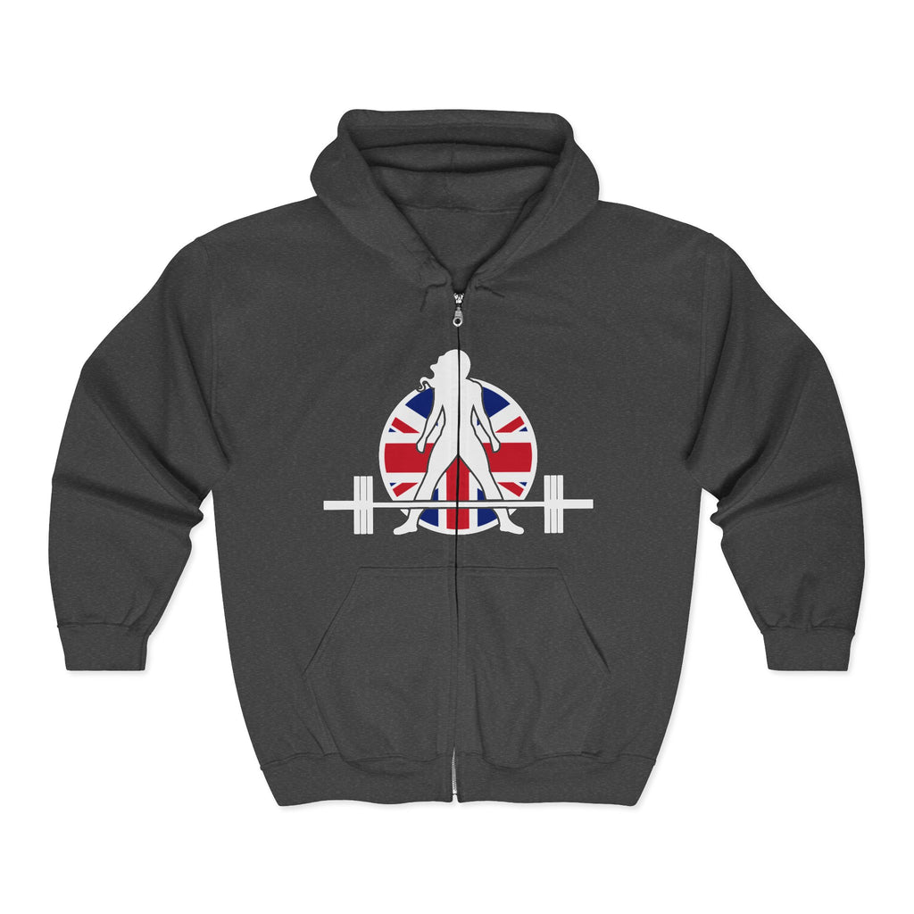 WWLW UK Logo -  Unisex Heavy Blend™ Full Zip Hooded Sweatshirt – Plain Back