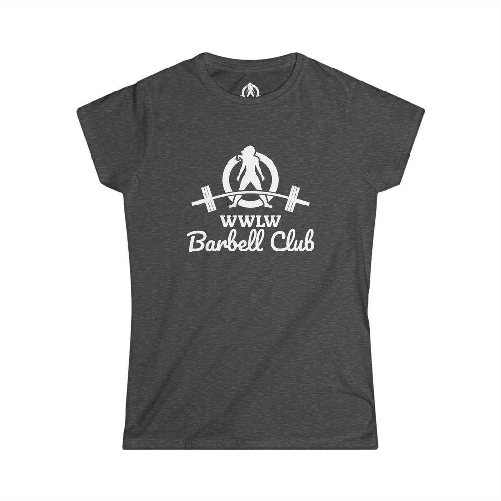 WWLW Barbell Club - Women's Softstyle Tee - White Logo