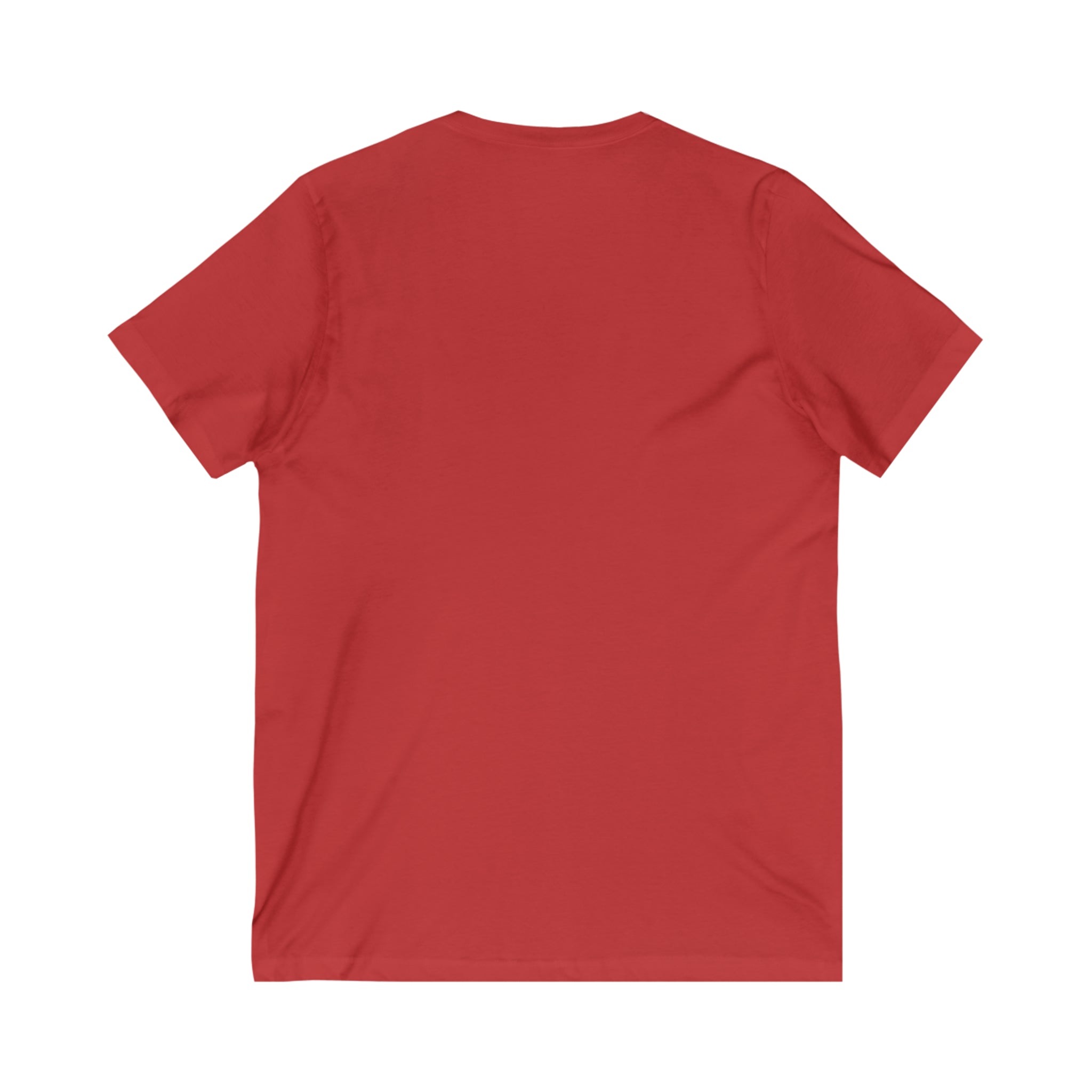 Unisex Jersey Short Sleeve V-Neck Tee -  Distressed Black Logo