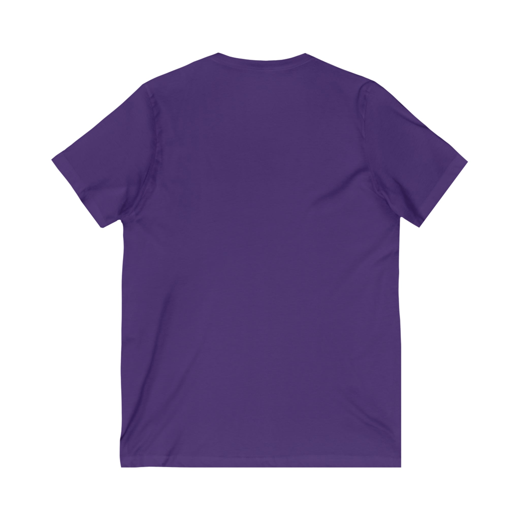 Unisex Jersey Short Sleeve V-Neck Tee -  Distressed Black Logo