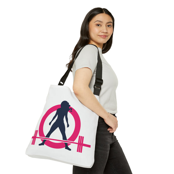 Adjustable Tote Bag (AOP) - Classic White Logo