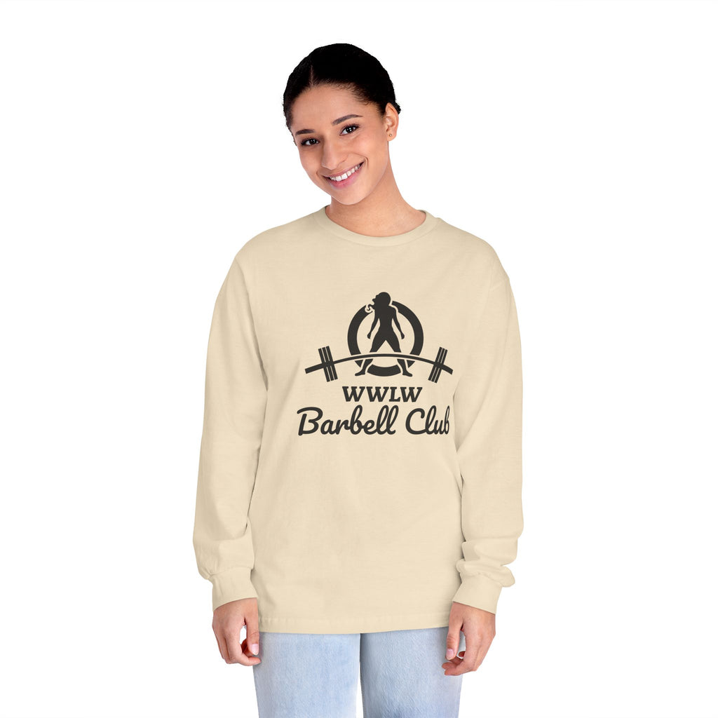 WWLW Barbell Club - Unisex Long Sleeve T-Shirt - Black Logo