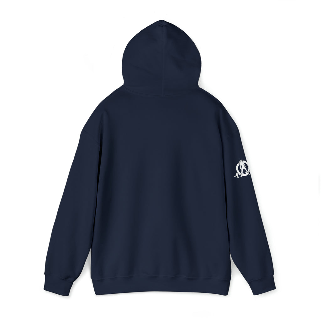 Squat Bench Deadlift Repeat - Unisex Heavy Blend Hooded Sweatshirt - Dark Logo - Pink - Plain Black