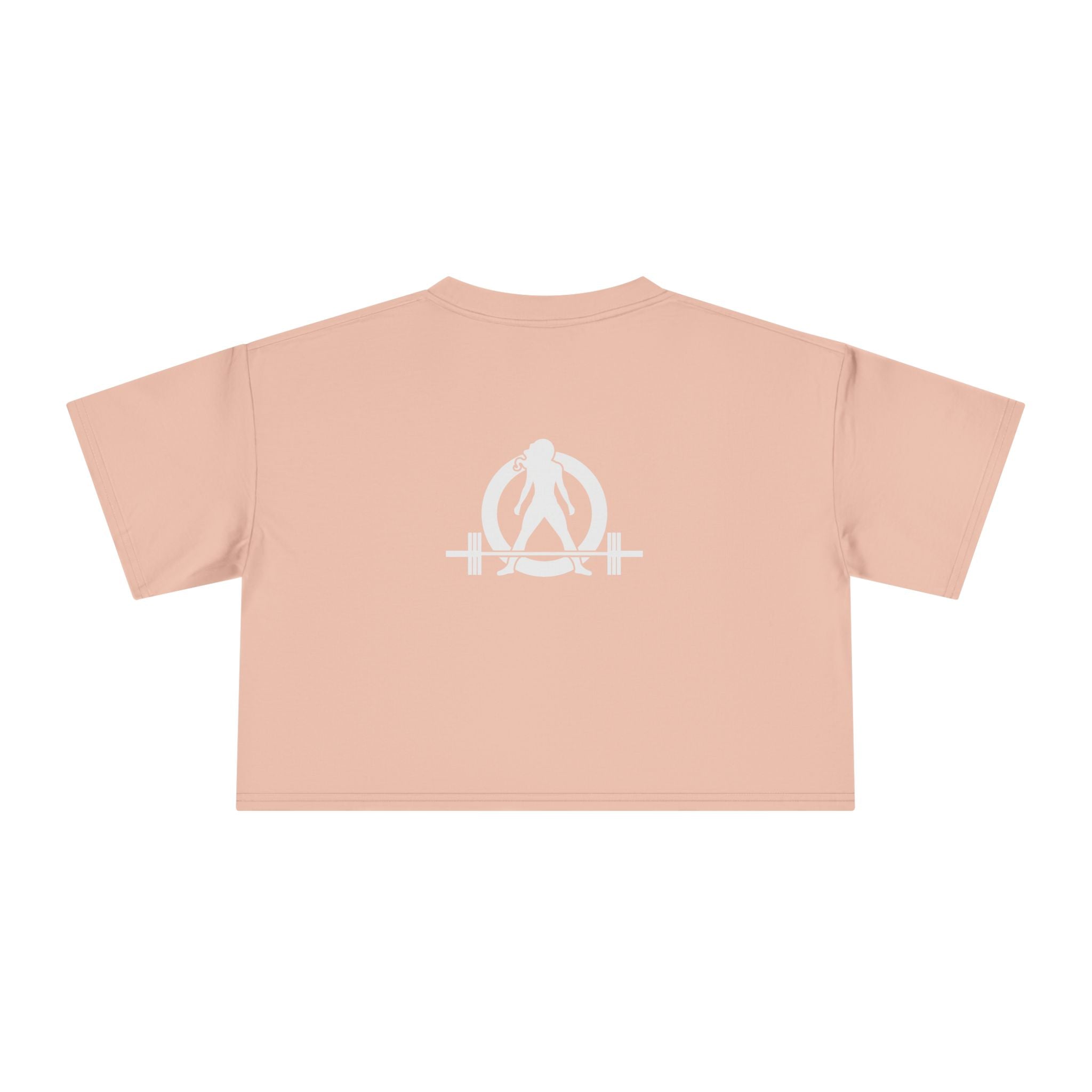 Lift Like A Girl – Women’s Crop Tee (White Logo)