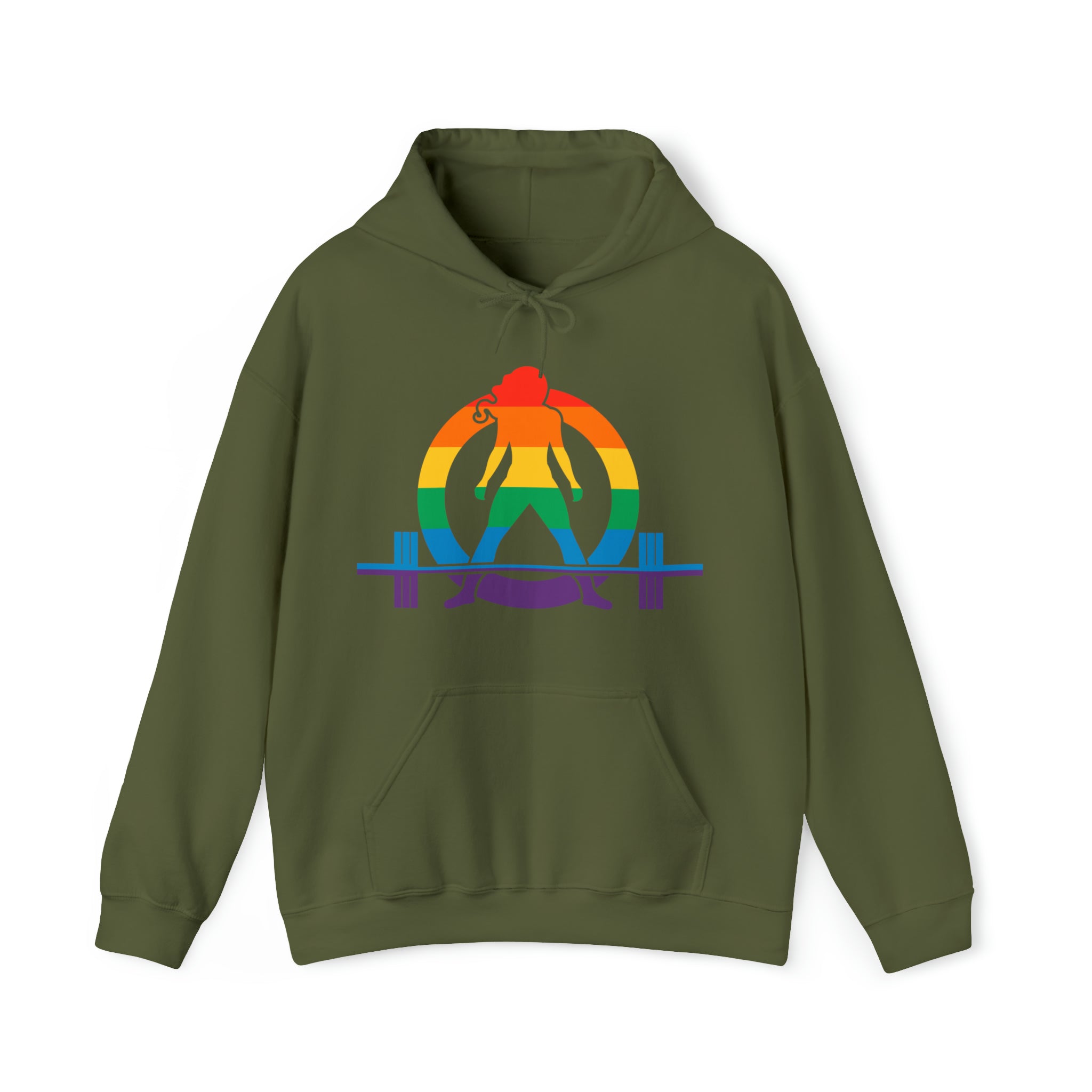 Pride Color Logo - Strong Is Beautiful - Unisex Heavy Blend Hooded Sweatshirt
