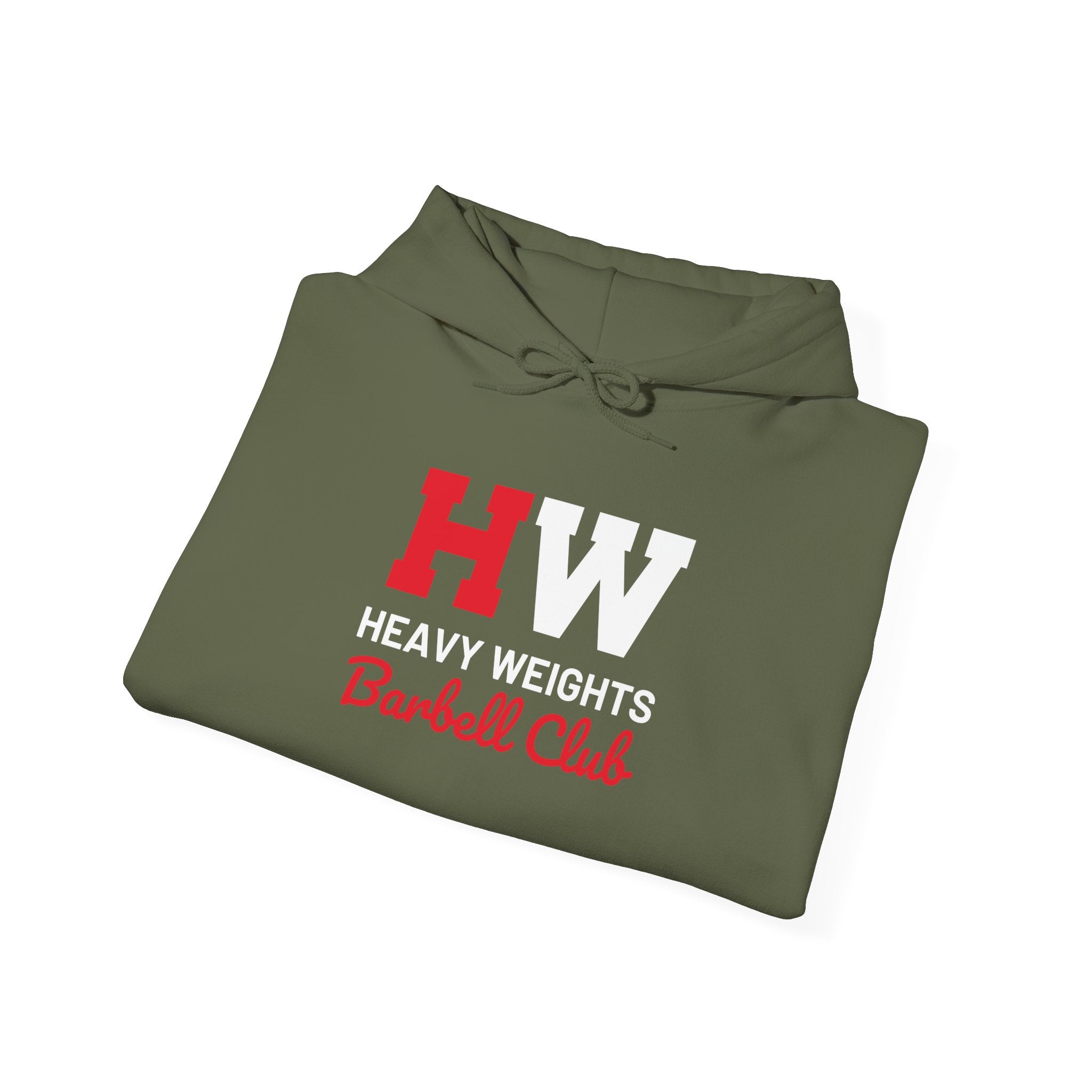 Heavy Weights Barbell Club  - Unisex Heavy Blend Hooded Sweatshirt  - Front Logo