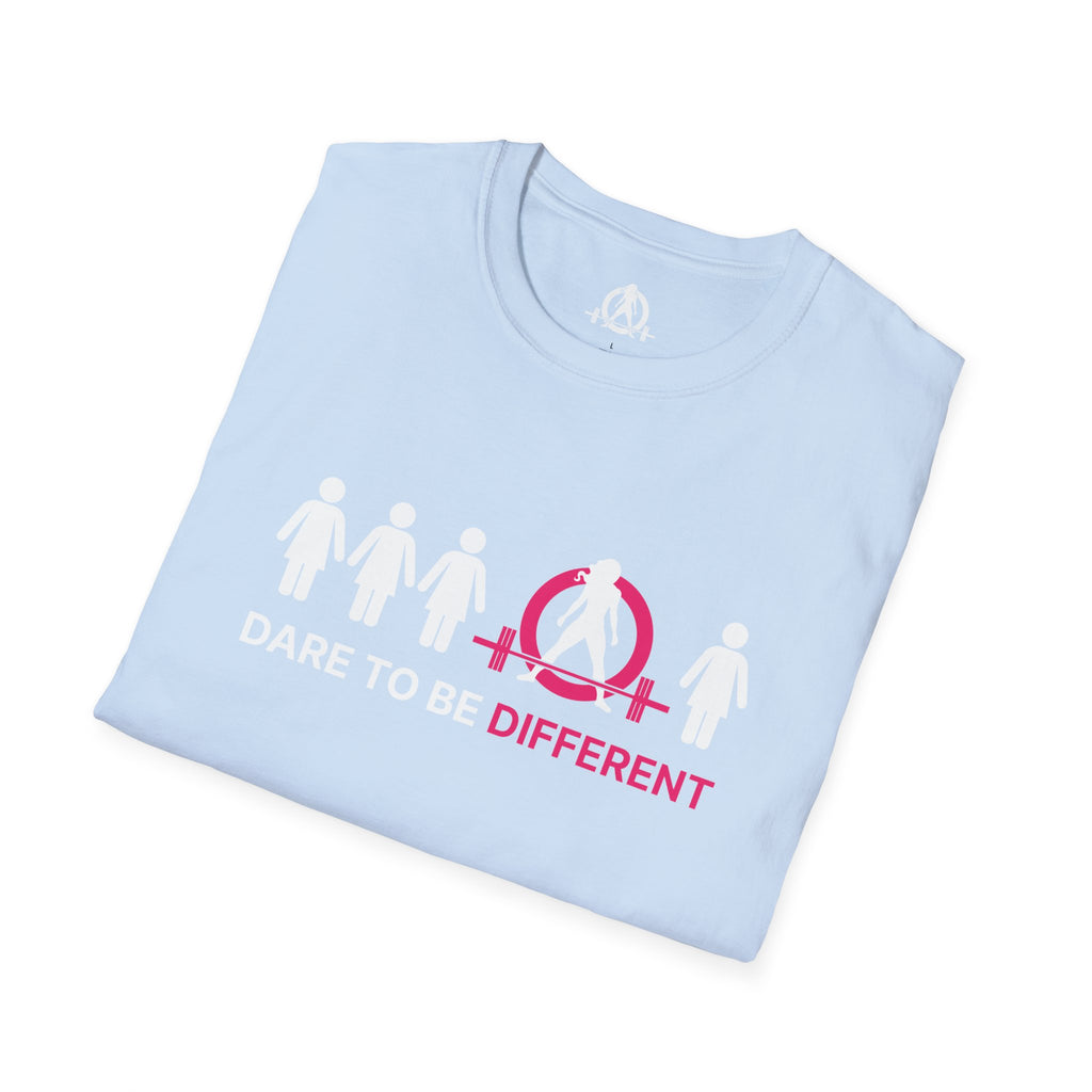 Dare To Be Different - Deadlift - Unisex Softstyle T-Shirt - Front Logo Plain Back