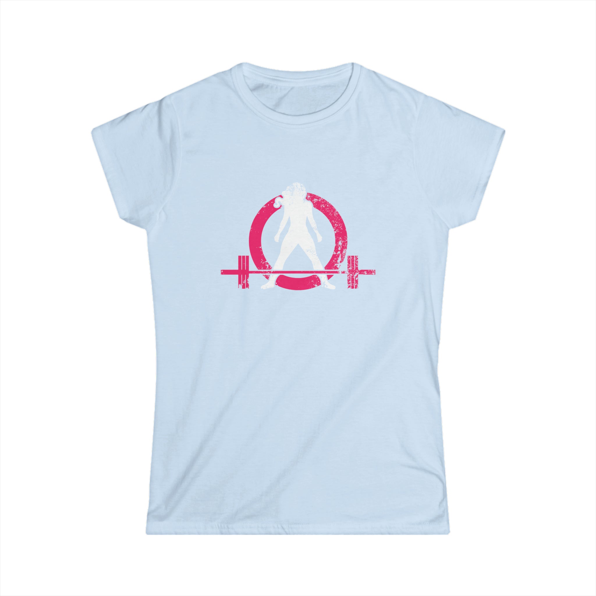 Women's Softstyle Tee - Distressed Inverted Color Logo
