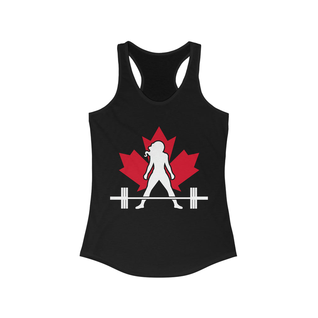 Women's Ideal Racerback Tank - Canada Dark Light - Plain Back