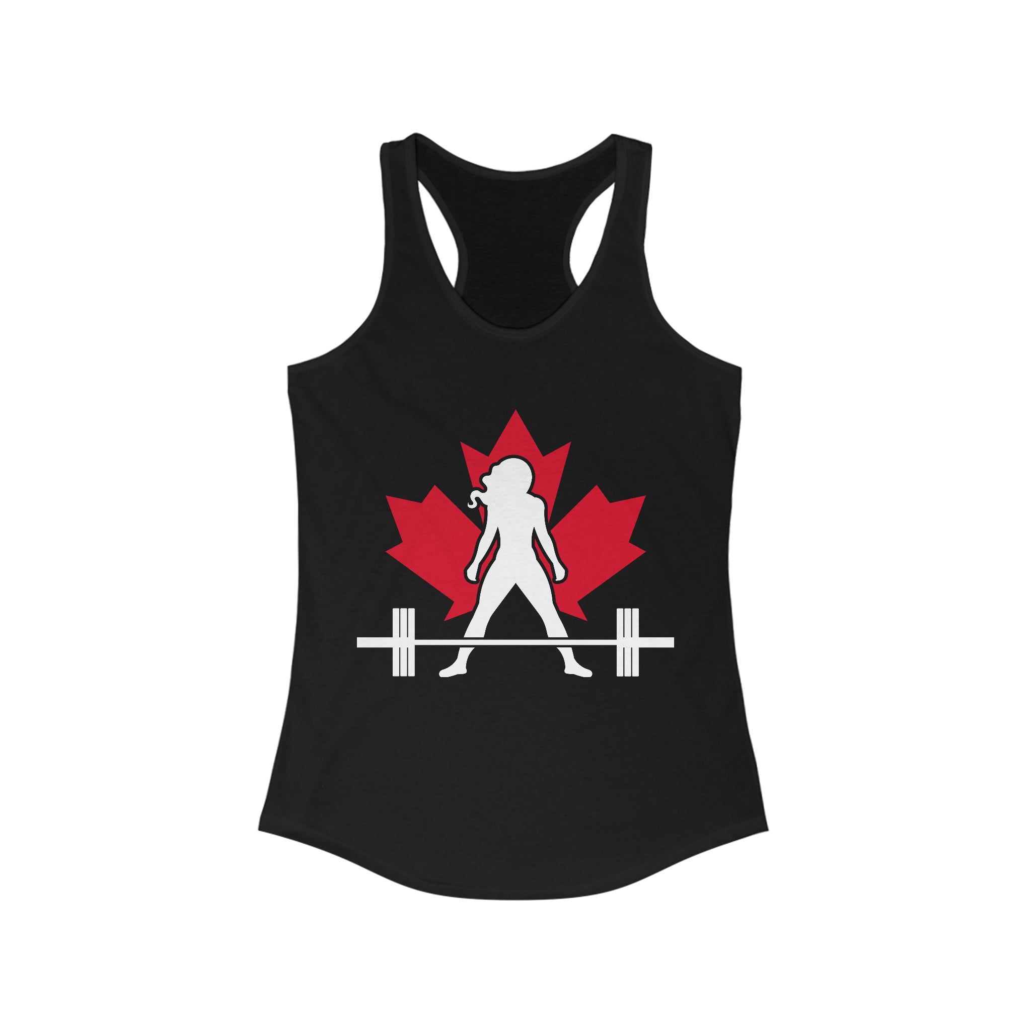 Women's Ideal Racerback Tank - Canada Dark Light - Plain Back