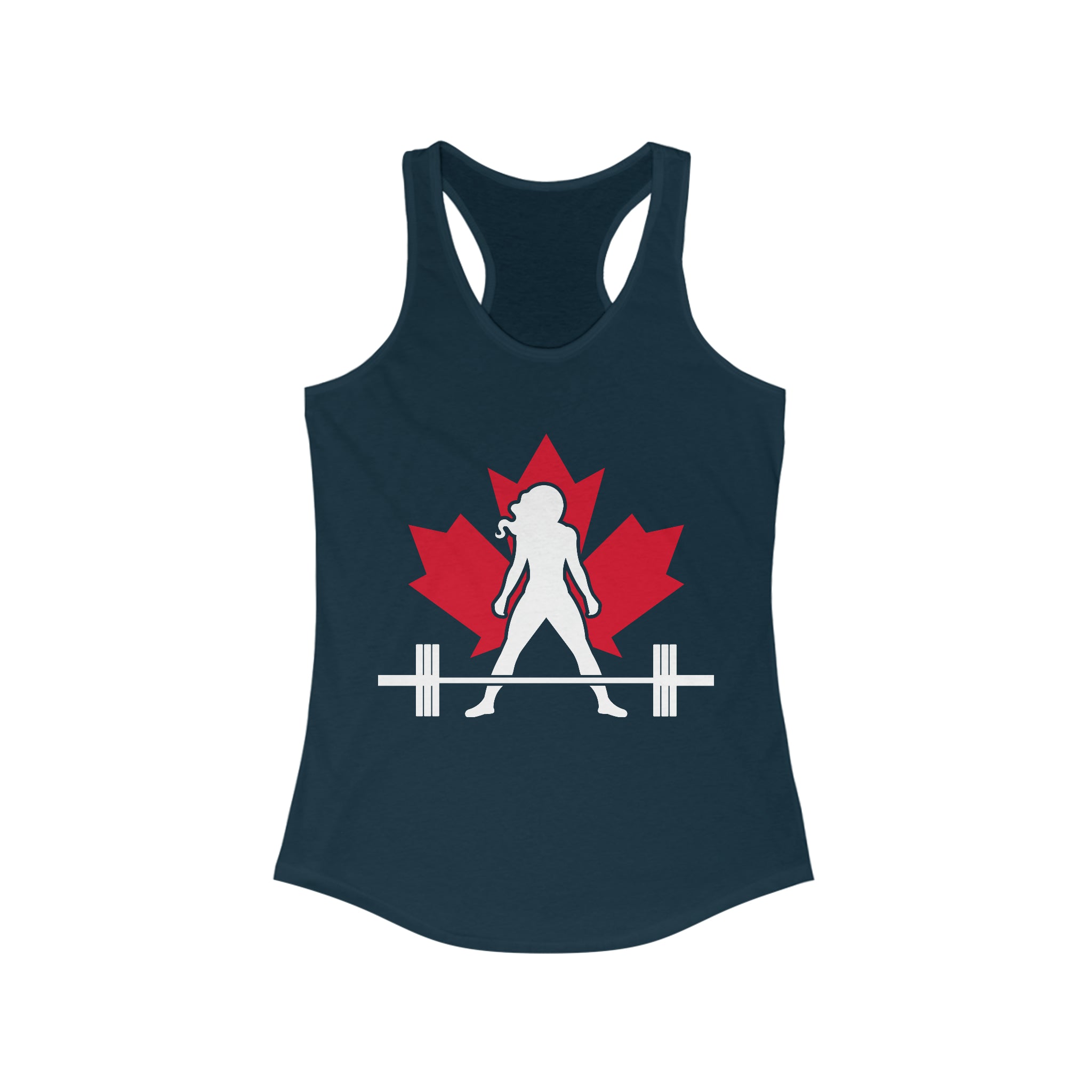 Women's Ideal Racerback Tank - Canada Dark Light - Plain Back