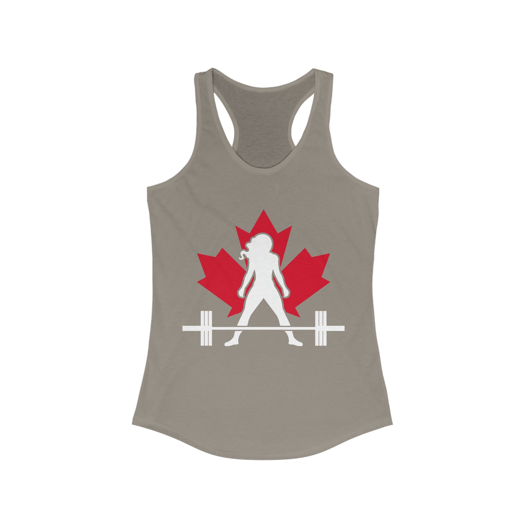 Women's Ideal Racerback Tank - Canada Dark Light - Plain Back