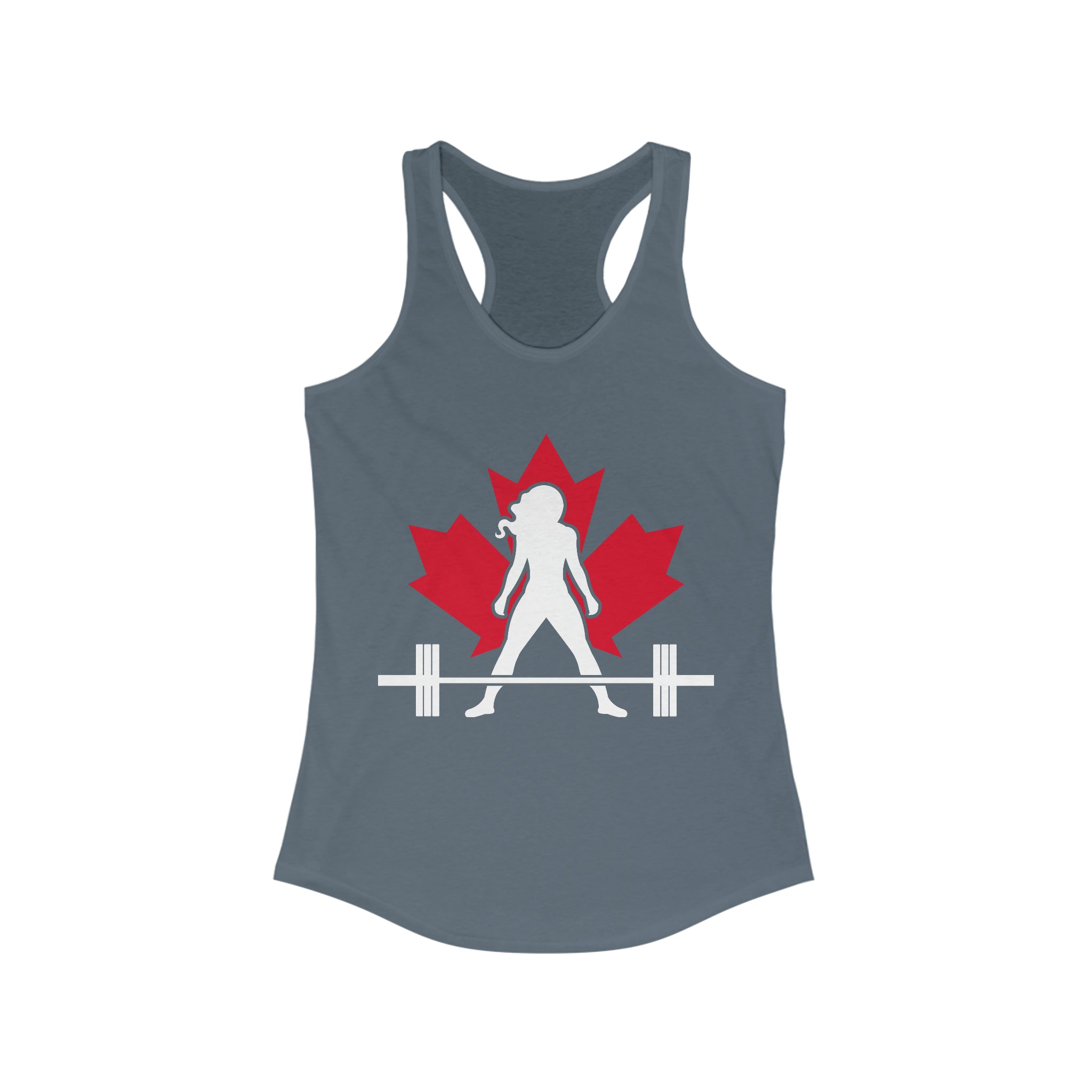 Women's Ideal Racerback Tank - Canada Dark Light - Plain Back