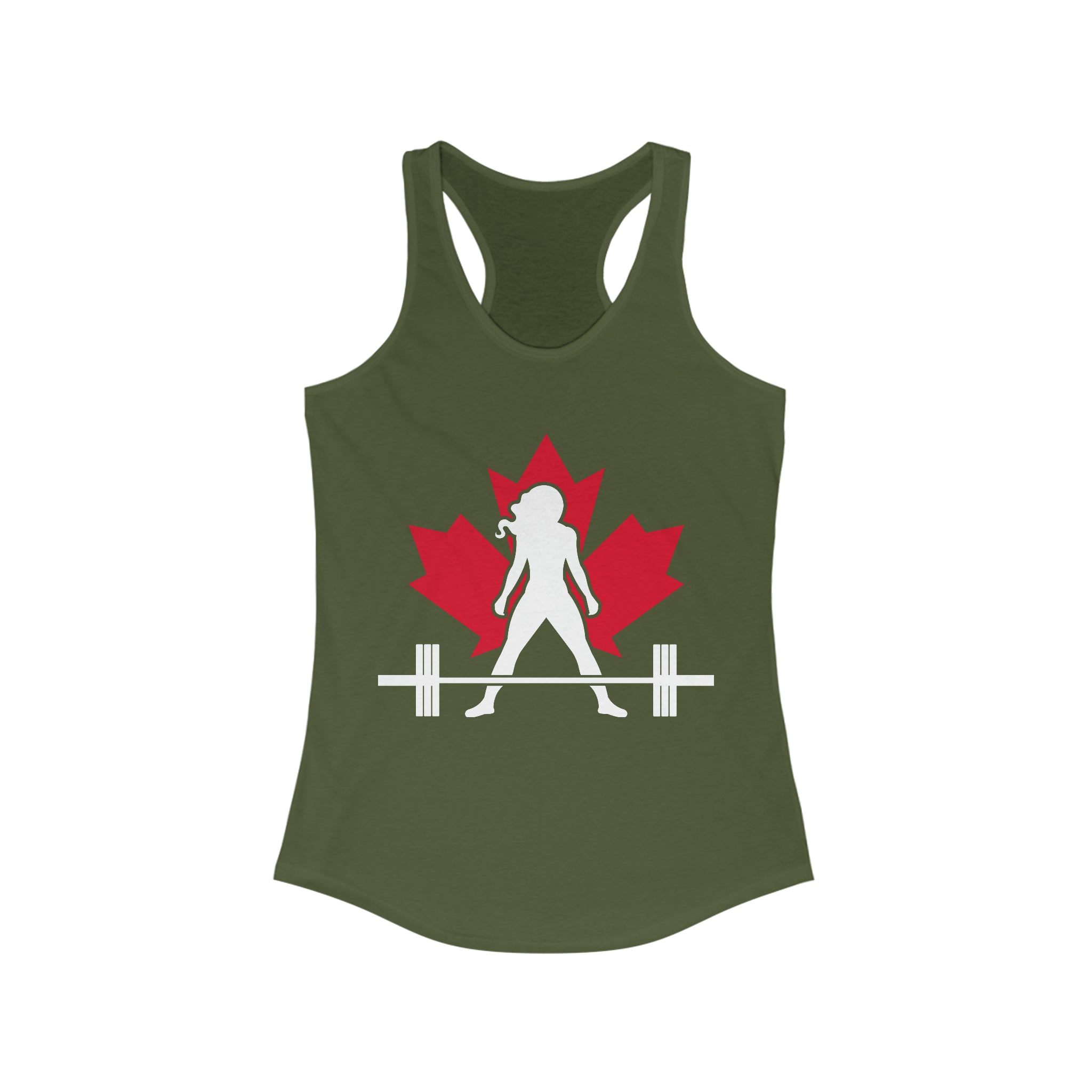 Women's Ideal Racerback Tank - Canada Dark Light - Plain Back