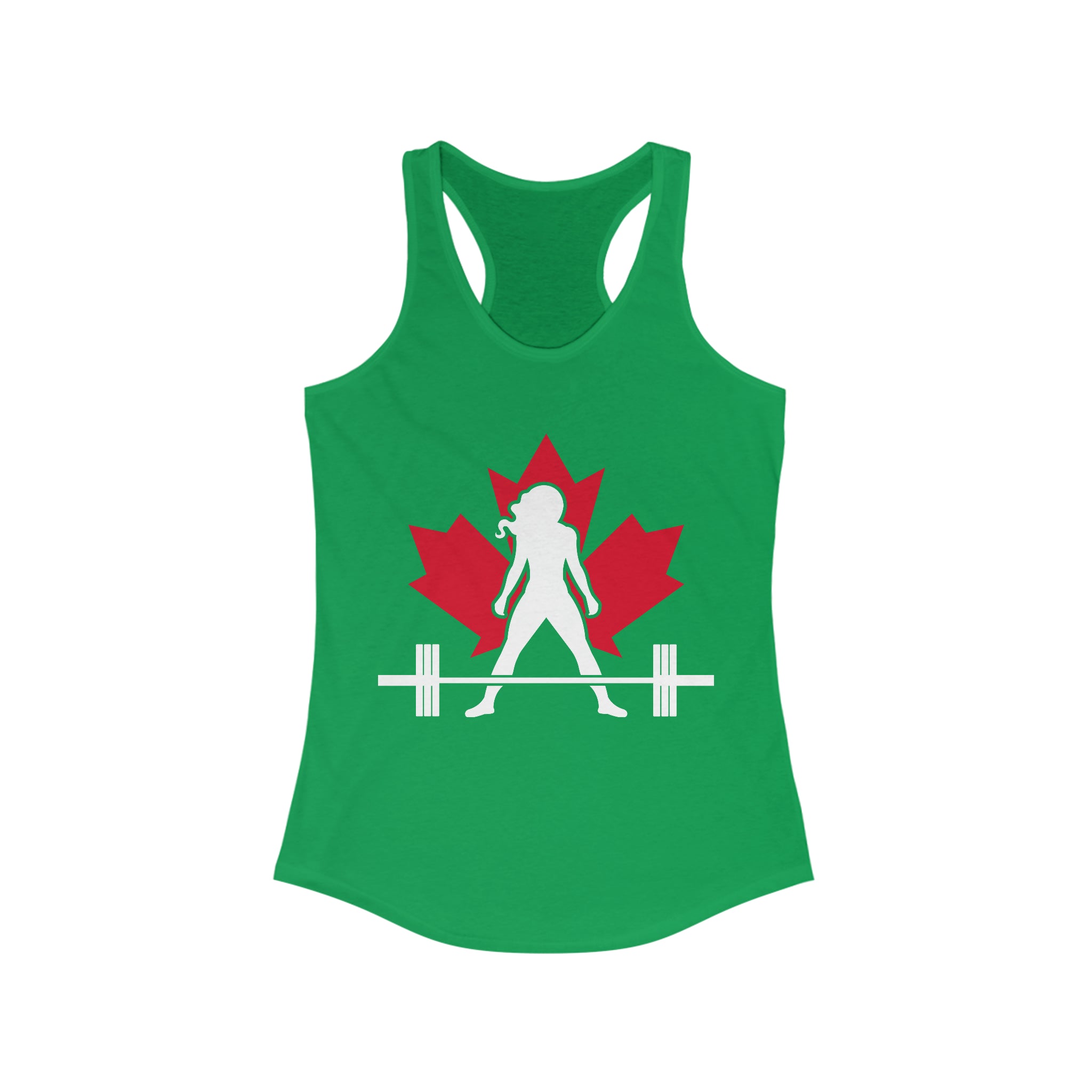 Women's Ideal Racerback Tank - Canada Dark Light - Plain Back