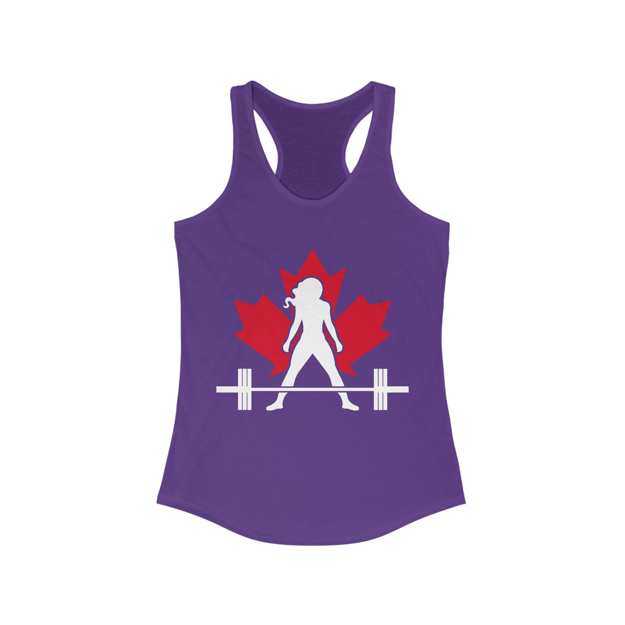 Women's Ideal Racerback Tank - Canada Dark Light - Plain Back