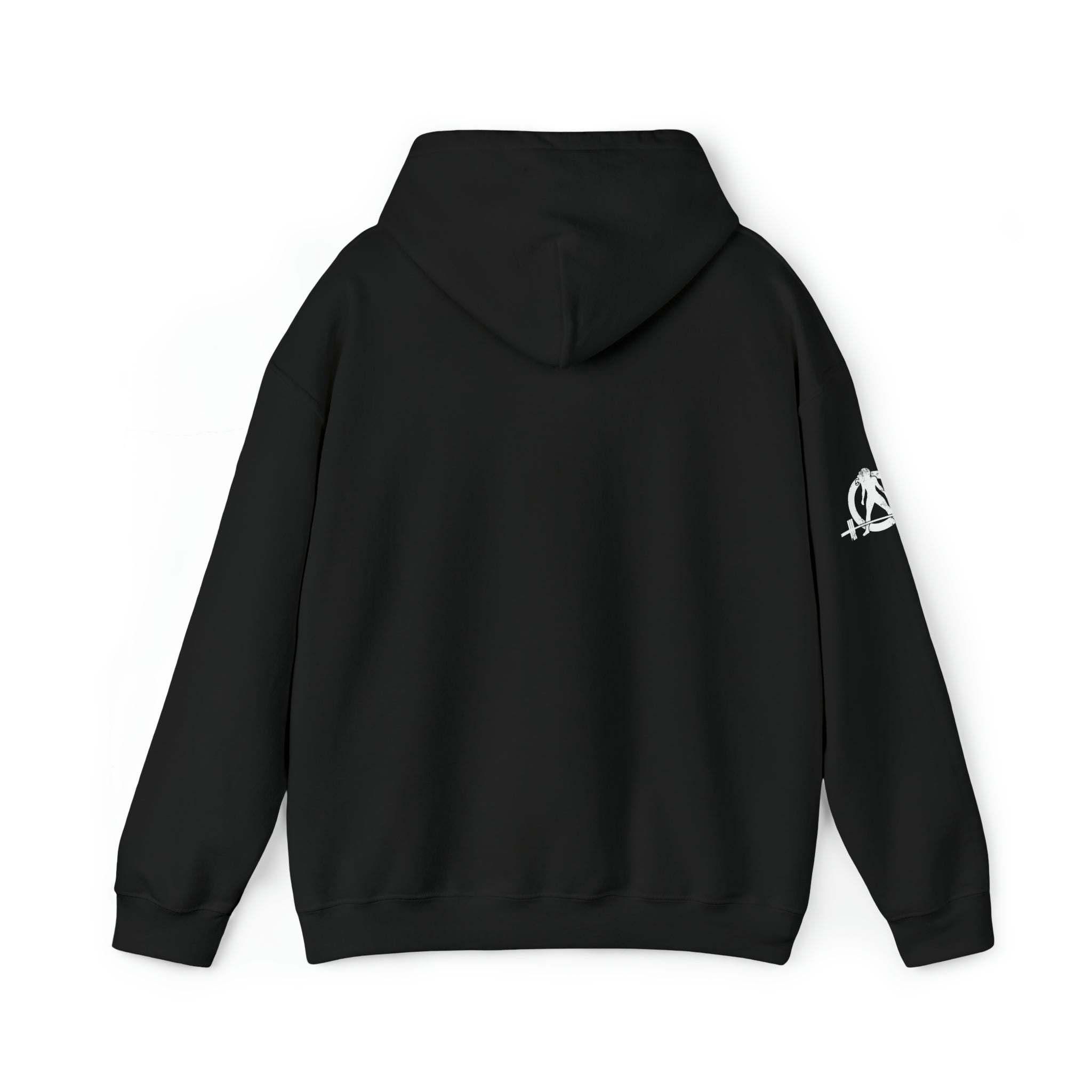 She is STRONG - Unisex Heavy Blend Hooded Sweatshirt - White Logo -  Plain Back