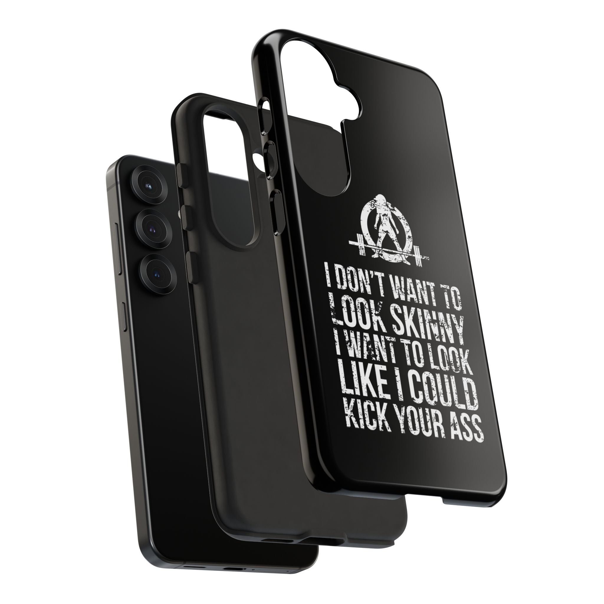 Tough Cases - I Don't Want To Look Skinny I Want To Look Like I Can Kick Your Ass - WWLW Logo