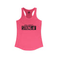 Goal Weight Strong AF - Simple - Women's Ideal Racerback Tank - Black Front Logo Plain Back