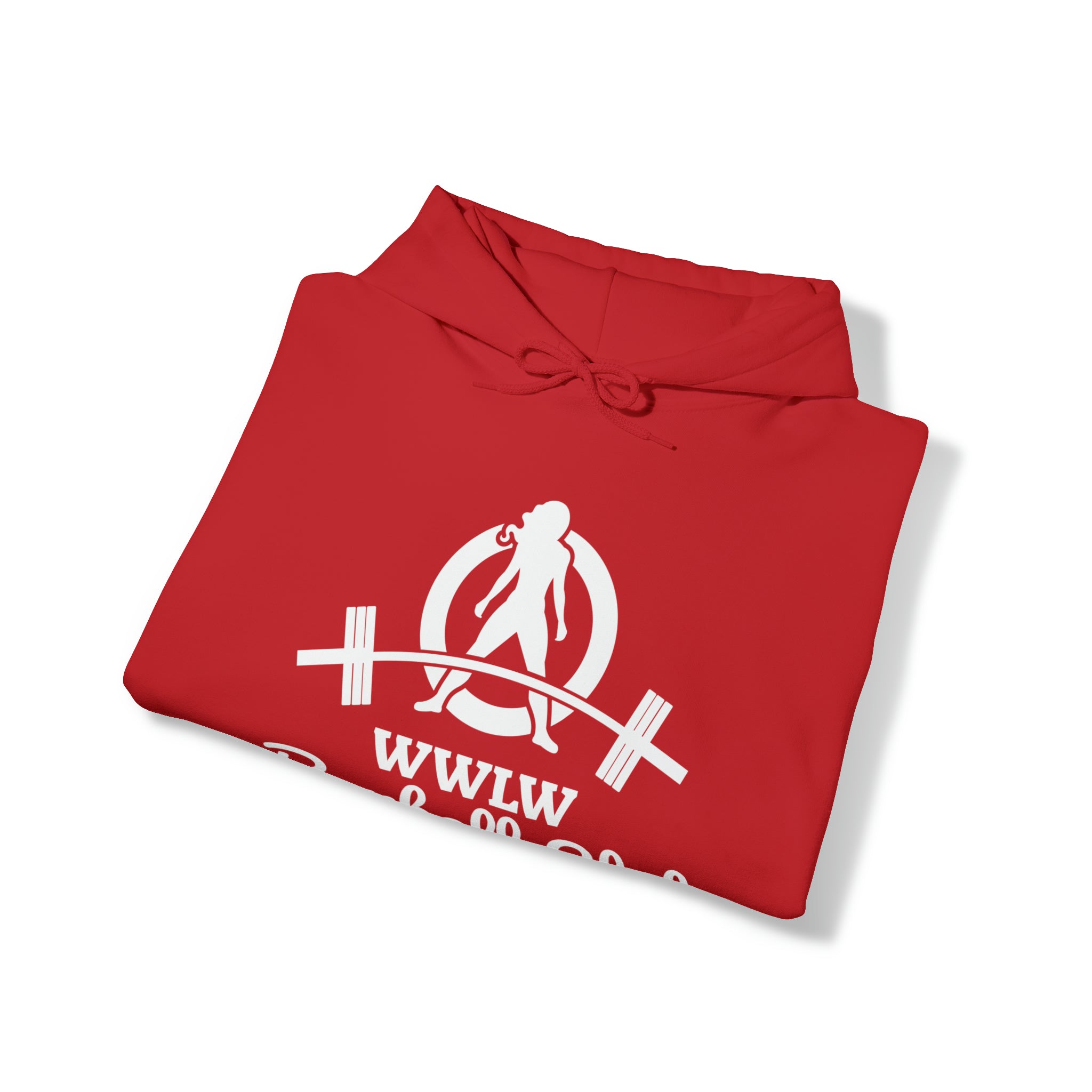 Barbell Club Classic Logo White - Unisex Heavy Blend Hooded Sweatshirt (BEST SELLER)