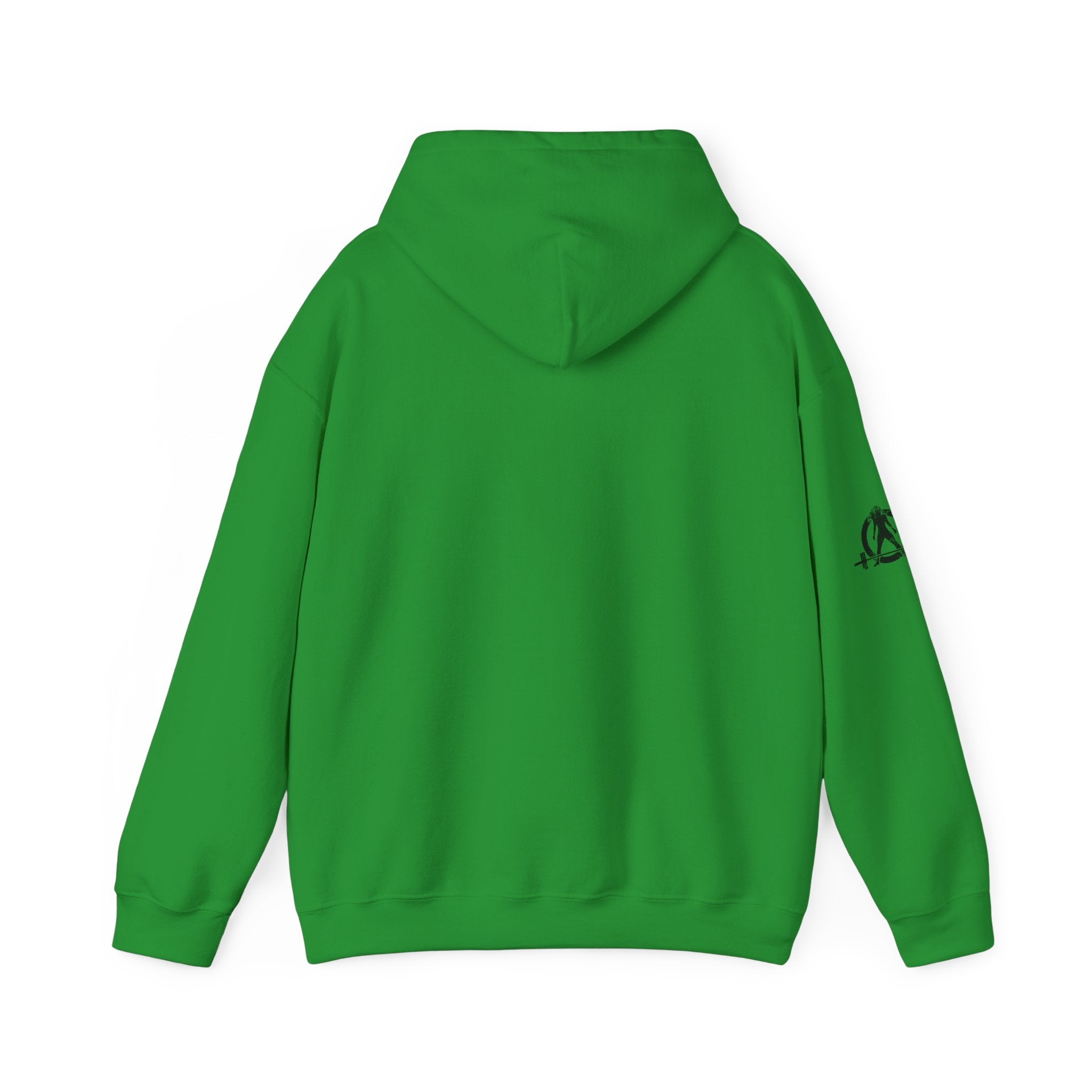 Coffee & Barbells  - Unisex Heavy Blend Hooded Sweatshirt - Black Logo on Front & Right Sleeve