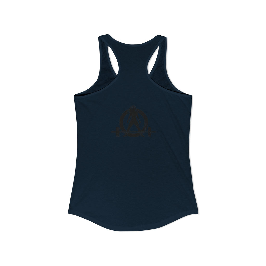 Lift Heavy Swing Fast - Women's Ideal Racerback Tank - Black Logo Front & Back