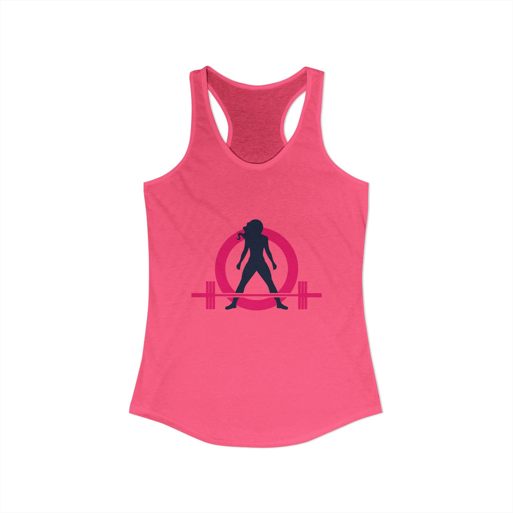 Women's Ideal Racerback Tank - Classic Logo Dark - Plain Back