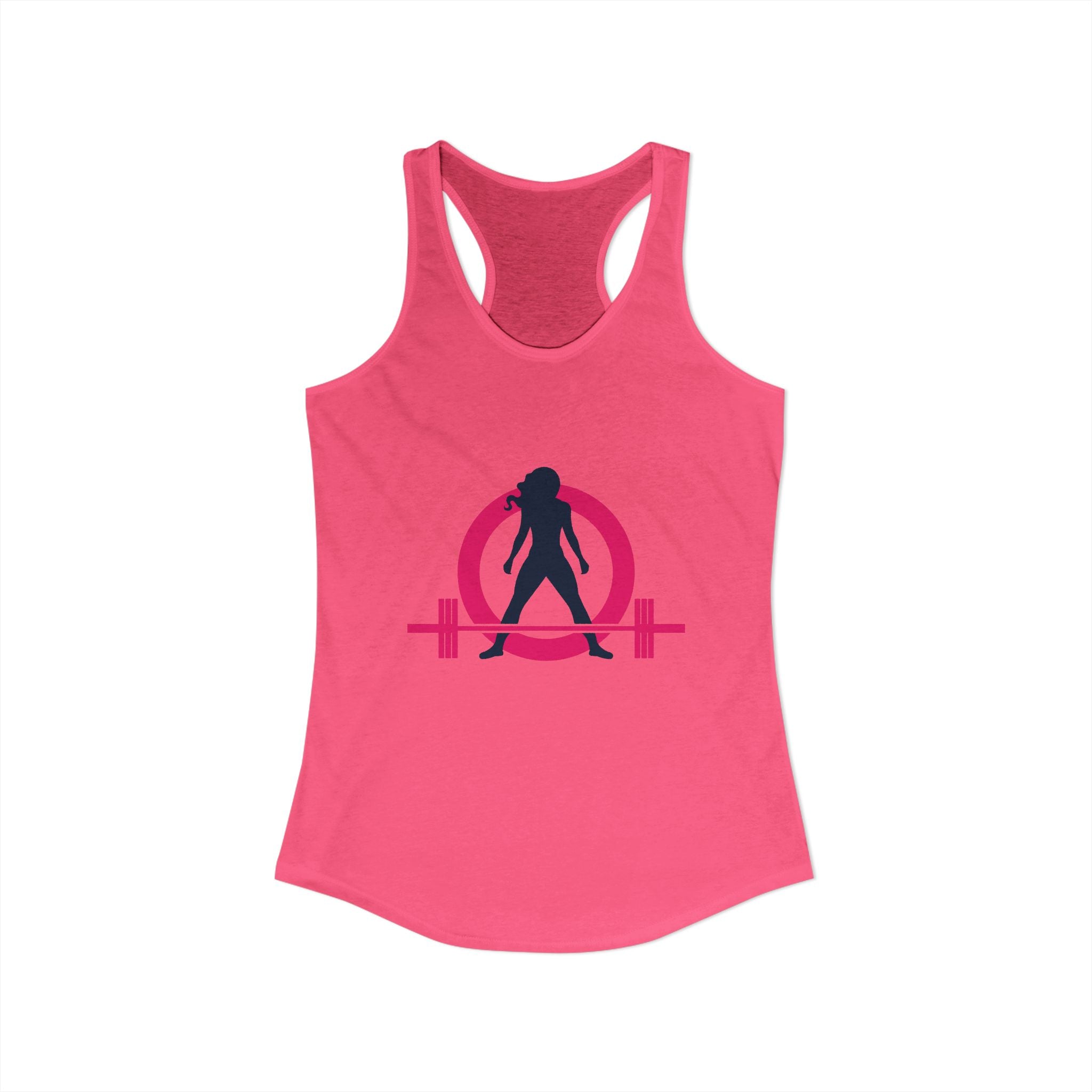 Women's Ideal Racerback Tank - Classic Logo Dark - Plain Back