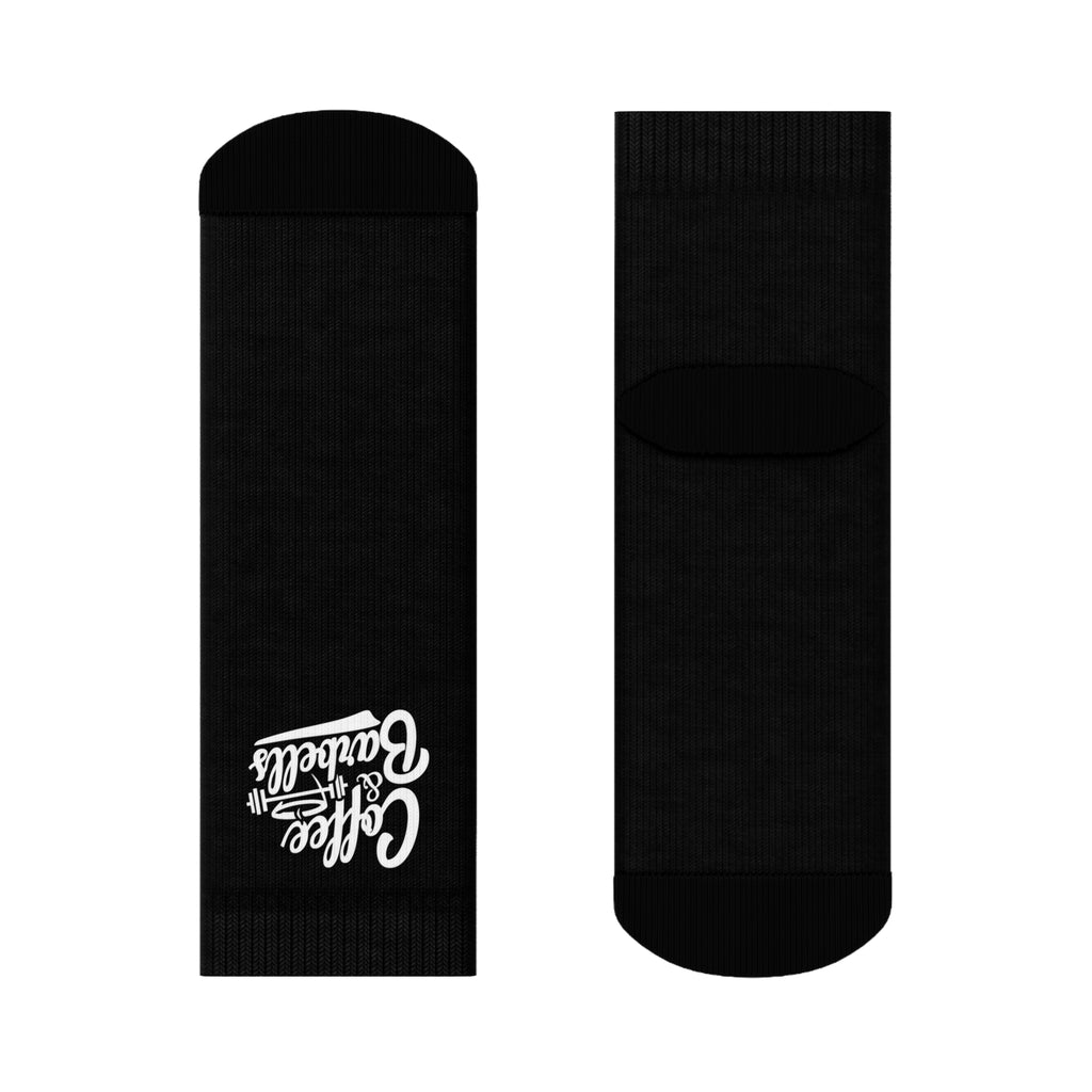 Coffee & Barbells - Socks - Black with White Logo