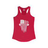 USA Barbell - Women's Ideal Racerback Tank - White Logo