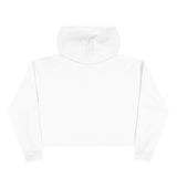 Crop Hoodie - White - Classic Logo - Plain Back