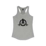 Goal Weight Strong AF - Simple - Women's Ideal Racerback Tank - Black Print Front & Back