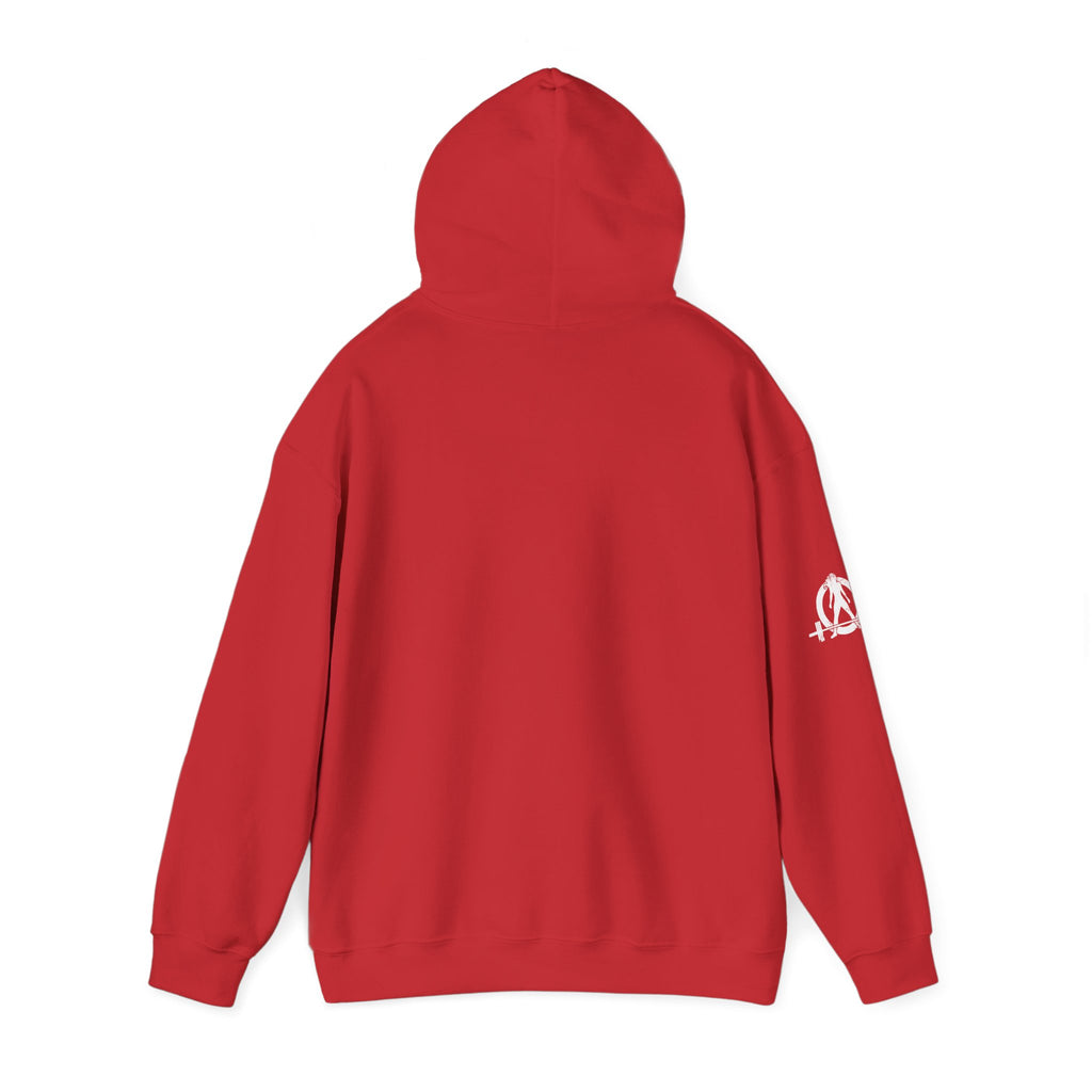 Lift Like.A Girl - Unisex Heavy Blend Hooded Sweatshirt - White Logo on Front & Right Sleeve