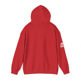 Lift Like.A Girl - Unisex Heavy Blend Hooded Sweatshirt - White Logo on Front & Right Sleeve