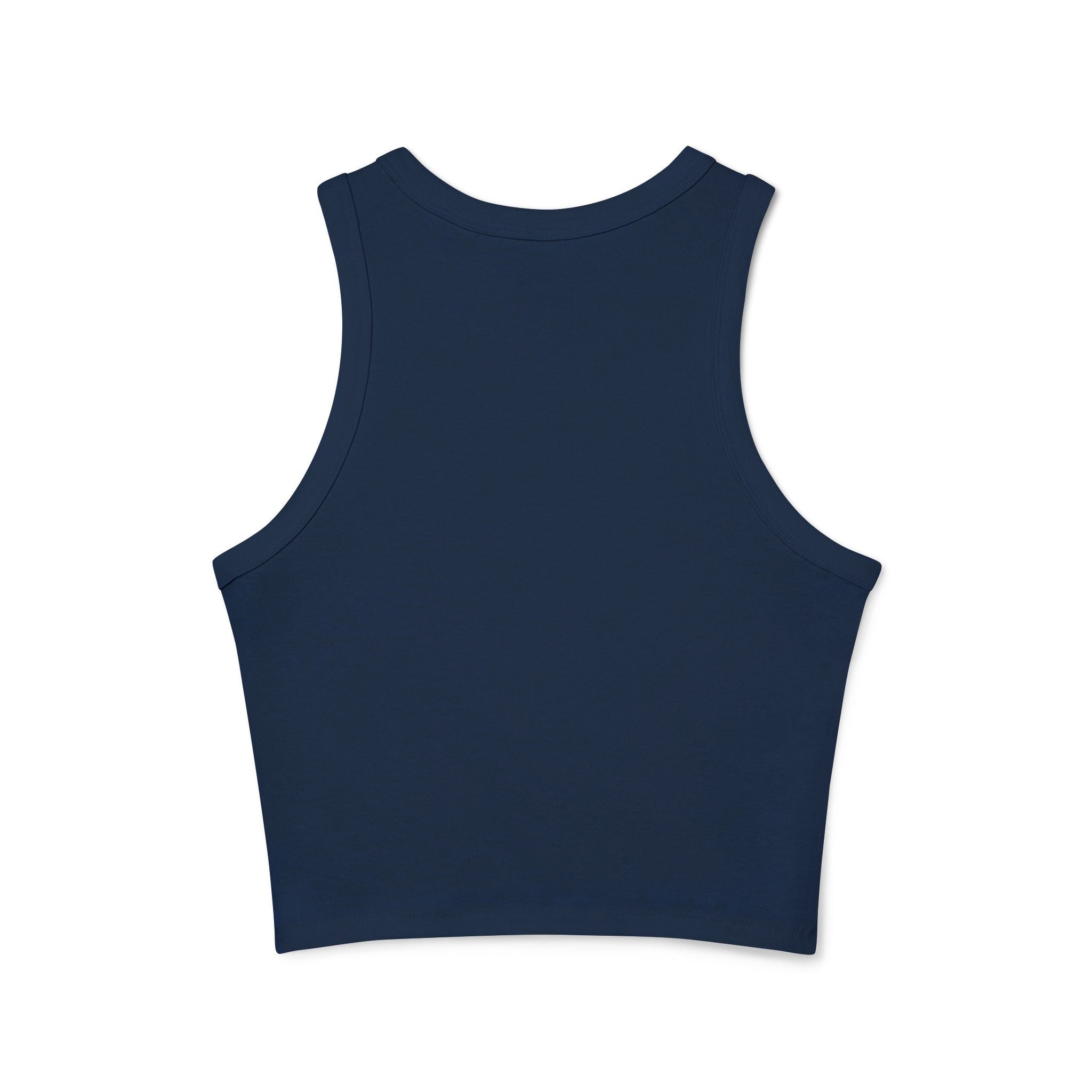 Chic Women's Micro Rib Tank Top, Casual Summer Top, Workout Tank, Layering Piece, Activewear, Relaxed Fit - Black Logo