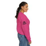 She is STRONG - Unisex Heavy Blend™ Crewneck Sweatshirt - Front Black Logo - Plain Back