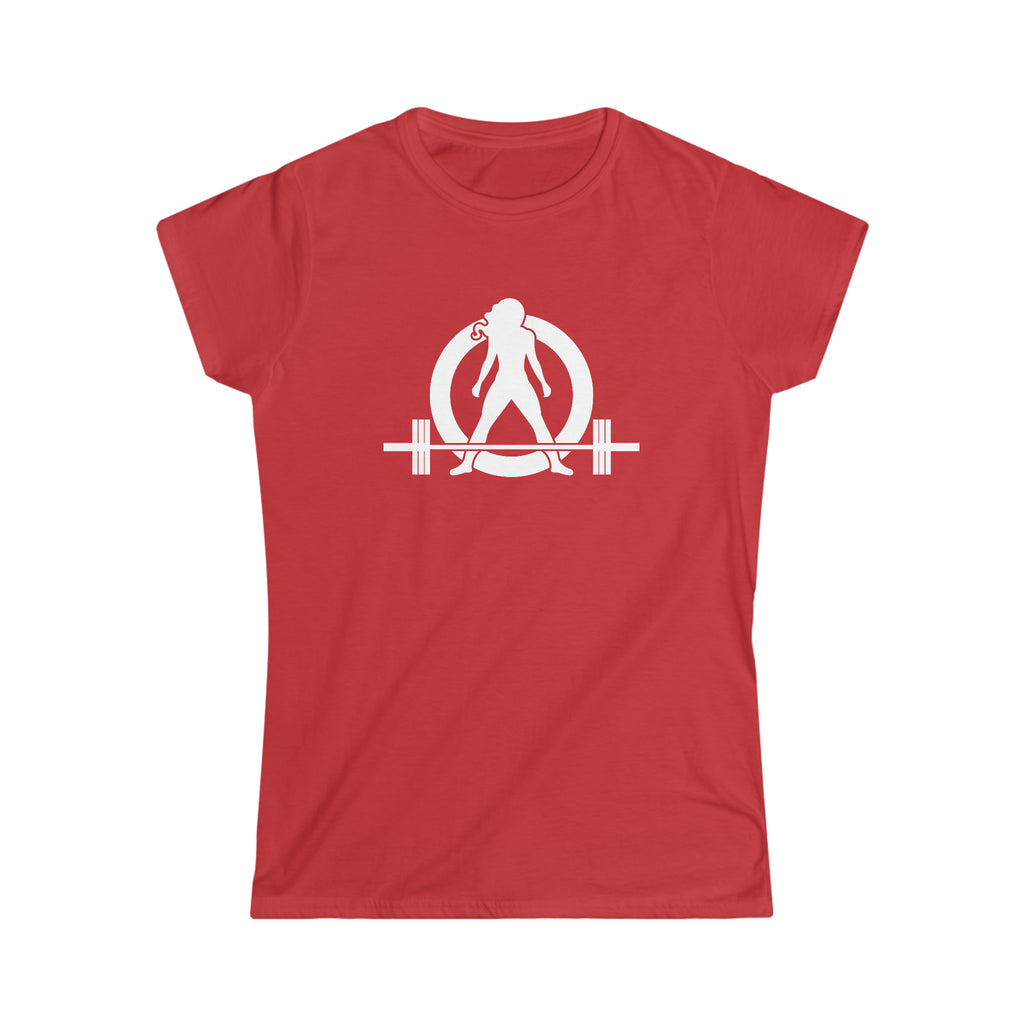 Cardio = Lift Weights Faster - Women's Softstyle Tee - Print on Front & Back