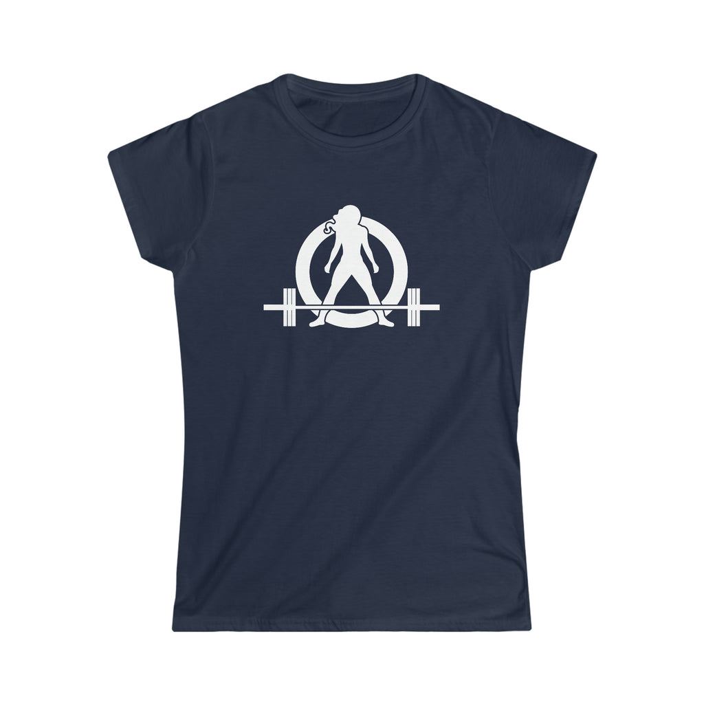 Cardio = Lift Weights Faster - Women's Softstyle Tee - Print on Front & Back