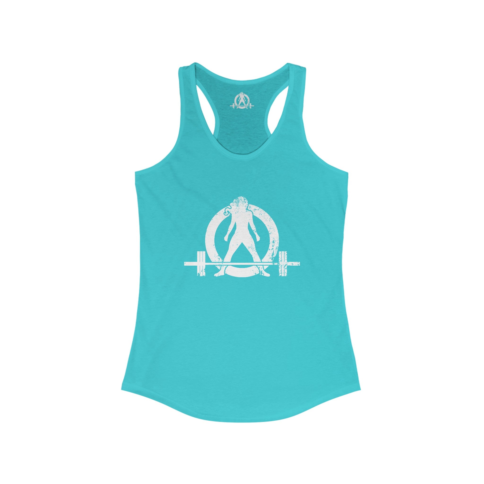 Distressed White Logo - Racer Back Tank Top - Women's Ideal Racerback Tank (BEST SELLER)