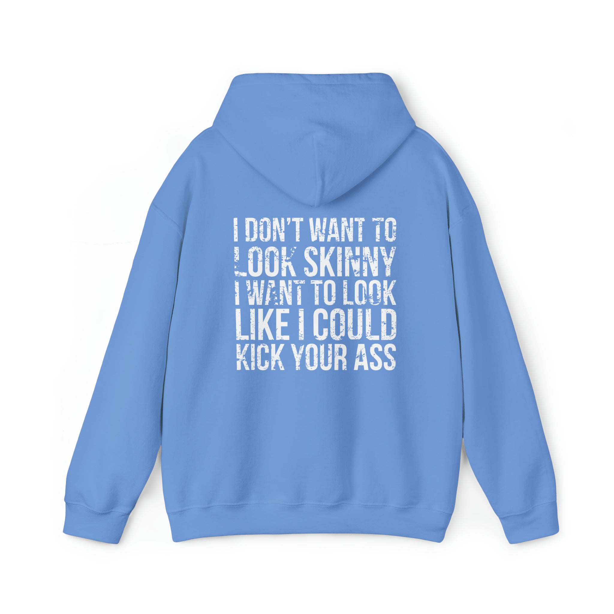 Kick Your Ass - Distressed White Logo  - Unisex Heavy Blend Hooded Sweatshirt (BEST SELLER)